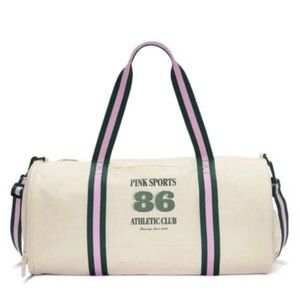 Victoria's Secret Cream and Pink Travel Bag